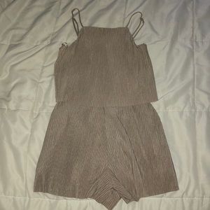 Taupe Flowy Romper